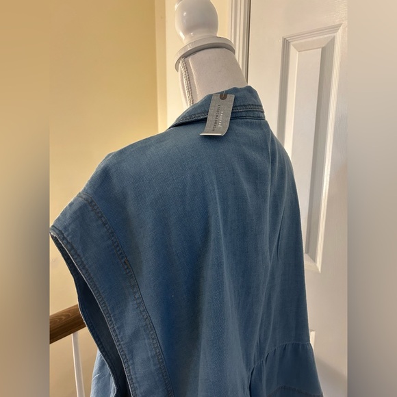 Anthropologie Pilcro Sailor Denim Babydoll Blouse NWT! - Picture 14 of 14